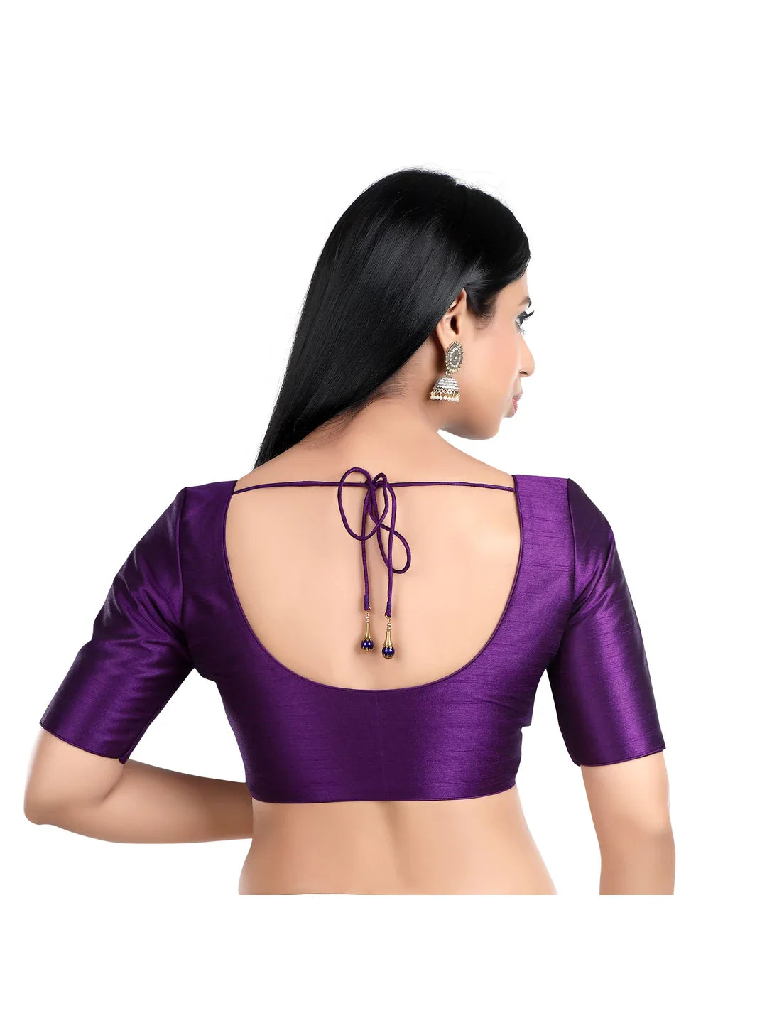 Purple Majesty Kora Silk Half Blouse