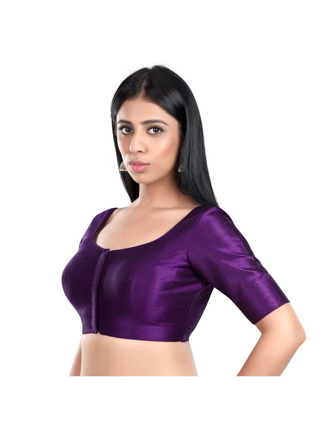 Purple Majesty Kora Silk Half Blouse