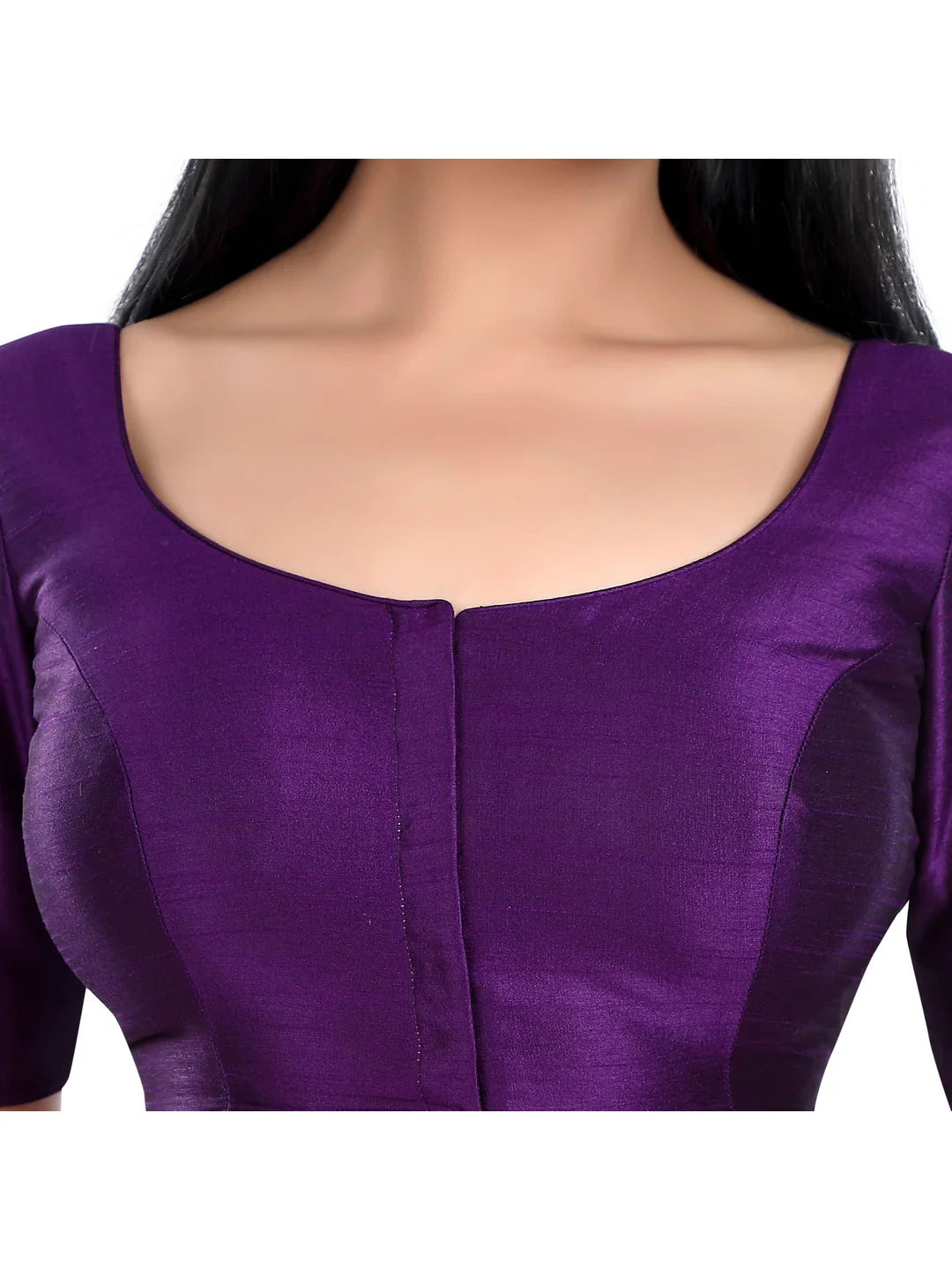 Purple Majesty Kora Silk Half Blouse
