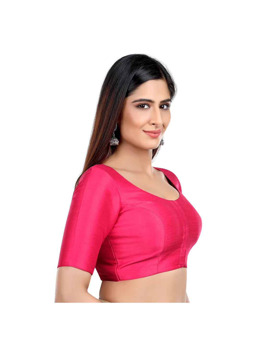 Rani Pink Kora Silk Blouse