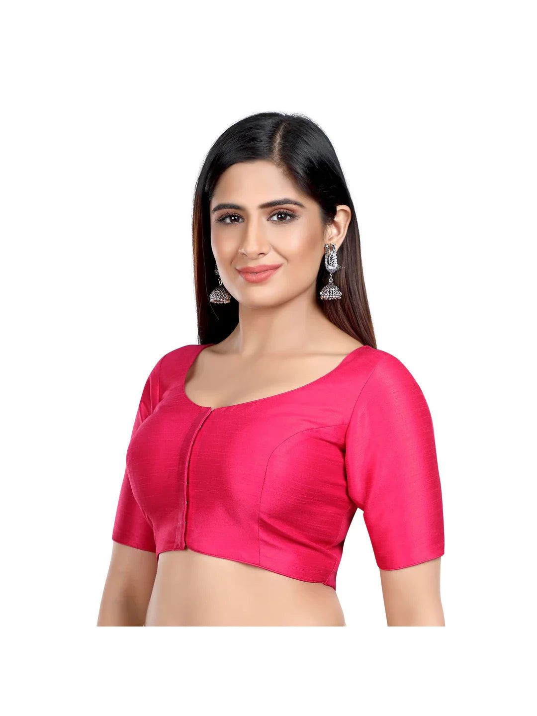 Rani Pink Kora Silk Blouse