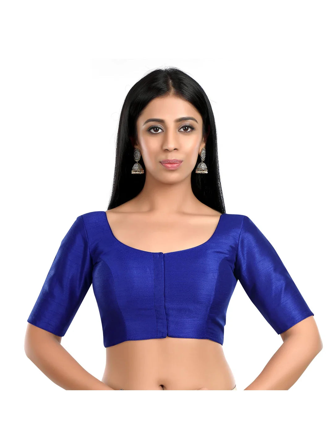 Royal Blue Kora Silk Blouse
