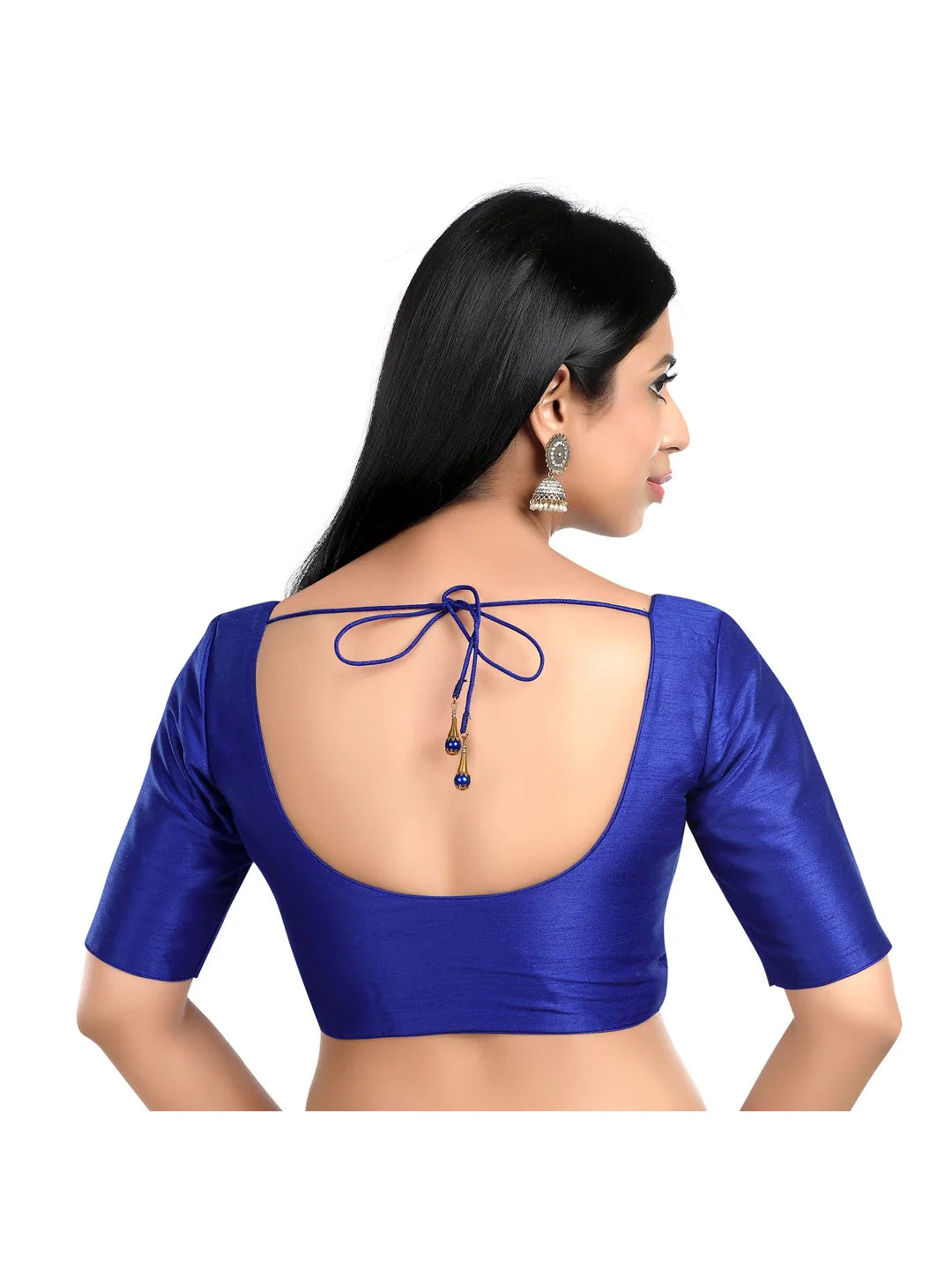 Royal Blue Kora Silk Blouse