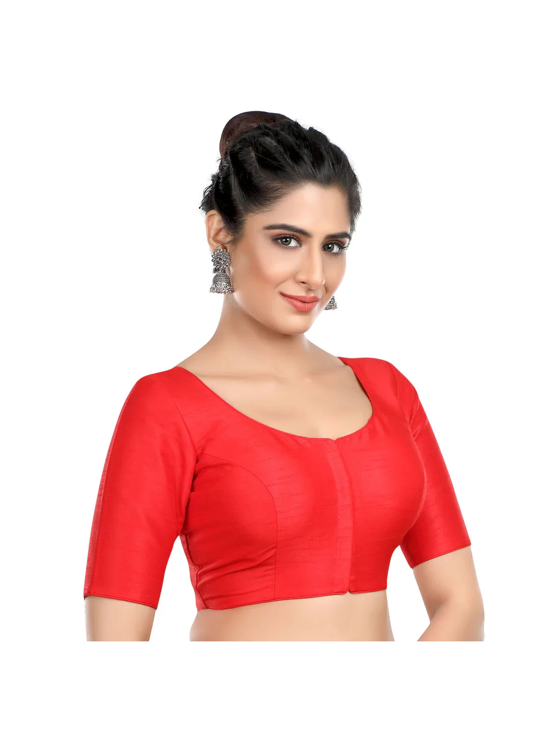 Red Kora Silk Blouse
