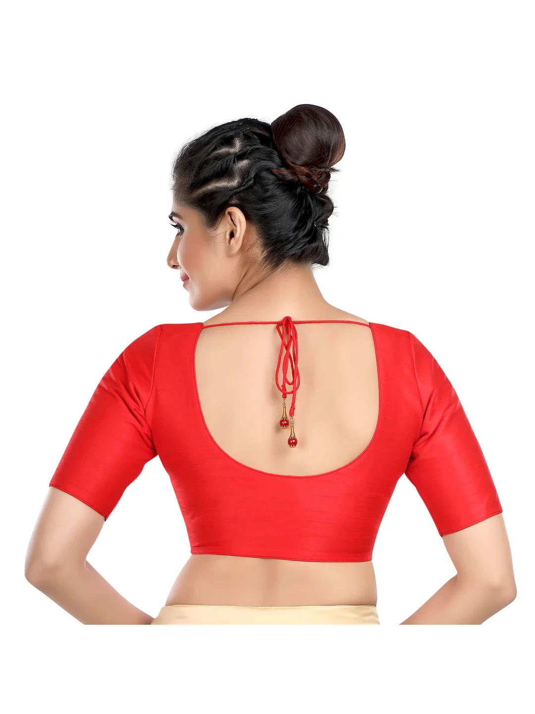 Red Kora Silk Blouse