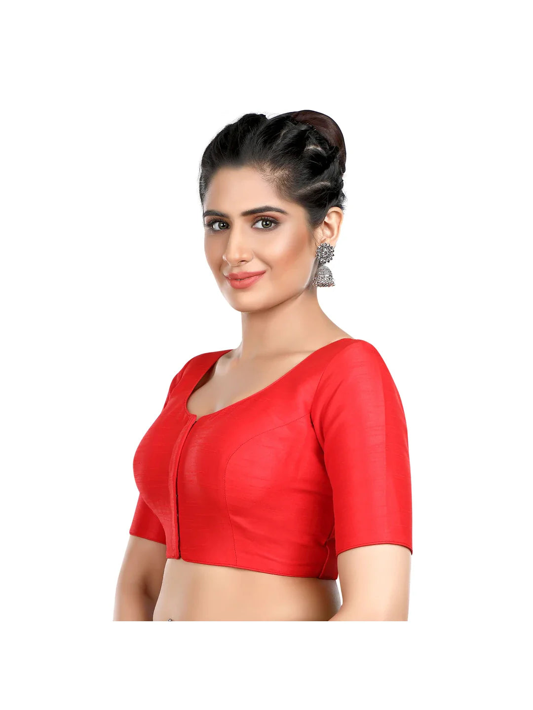 Red Kora Silk Blouse