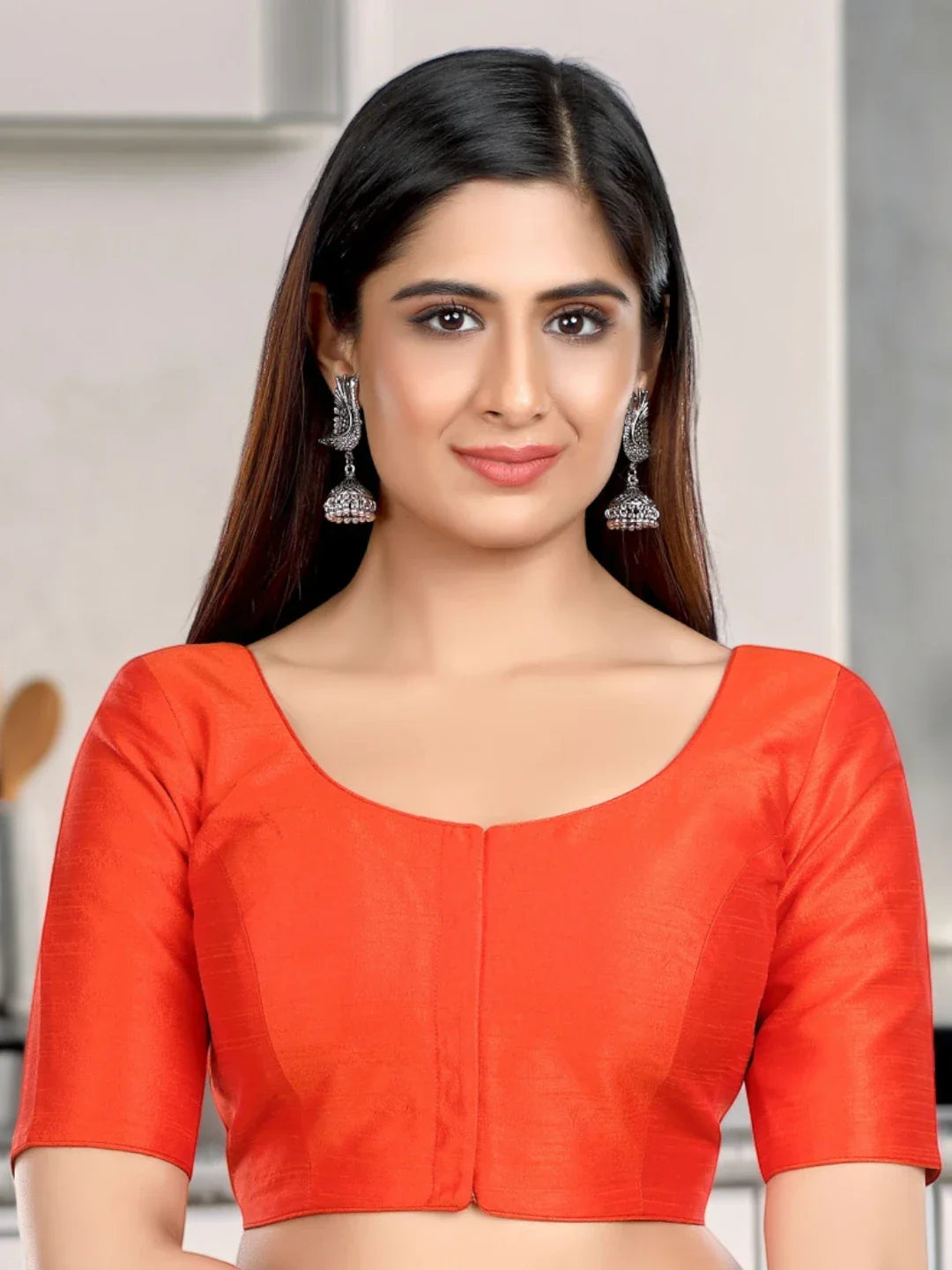 Rust Kora Silk Blouse