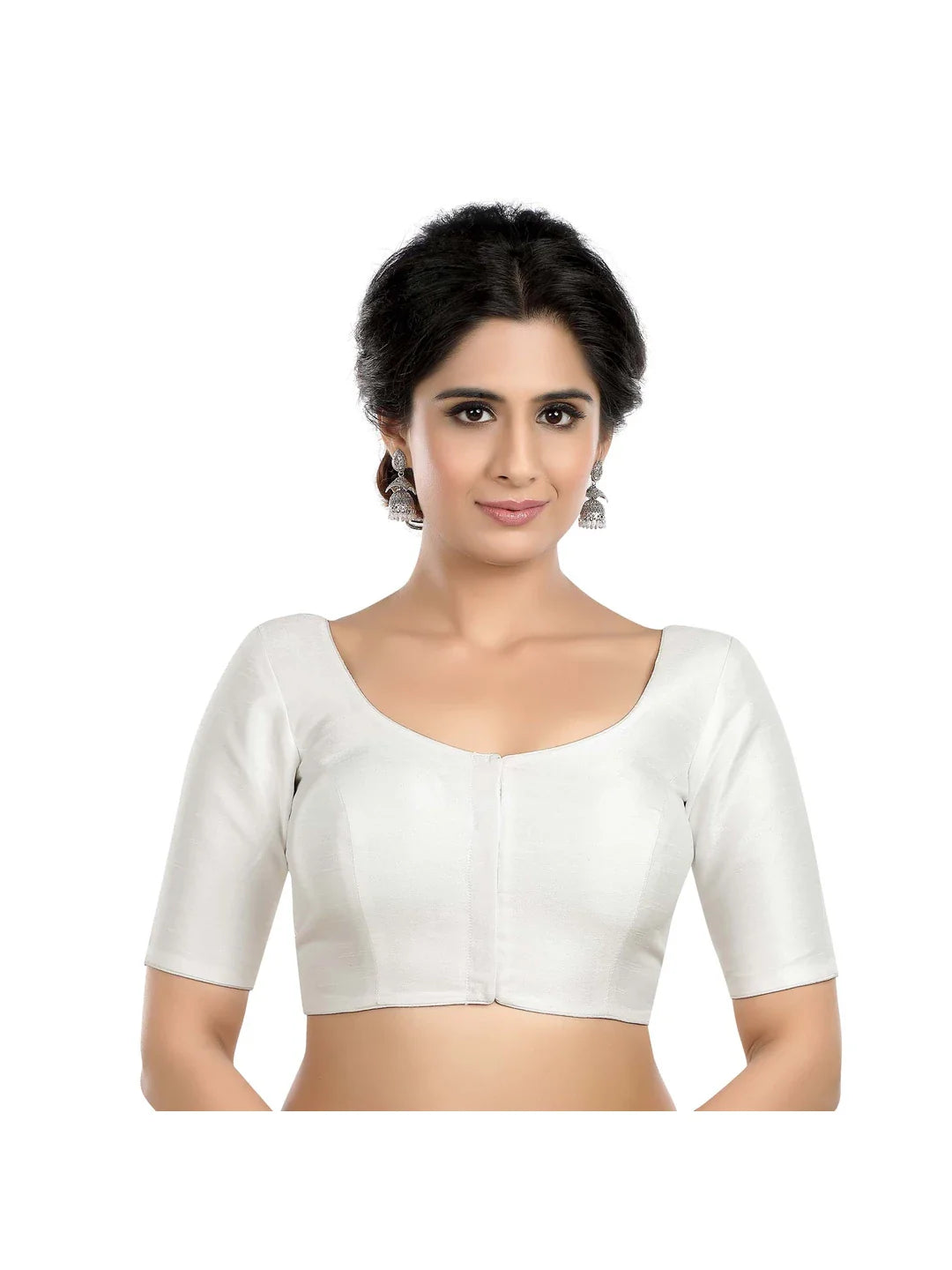 White Kora Silk Blouse