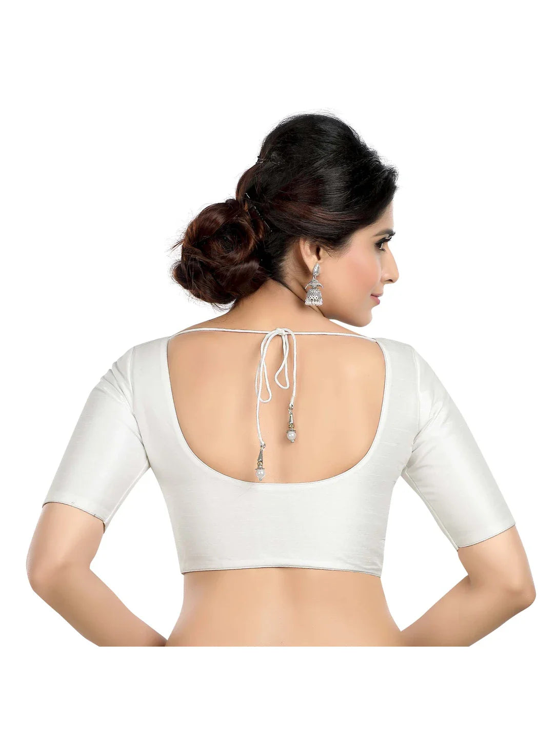 White Kora Silk Blouse