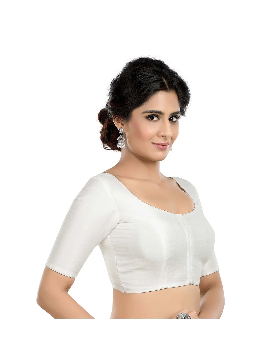 White Kora Silk Blouse