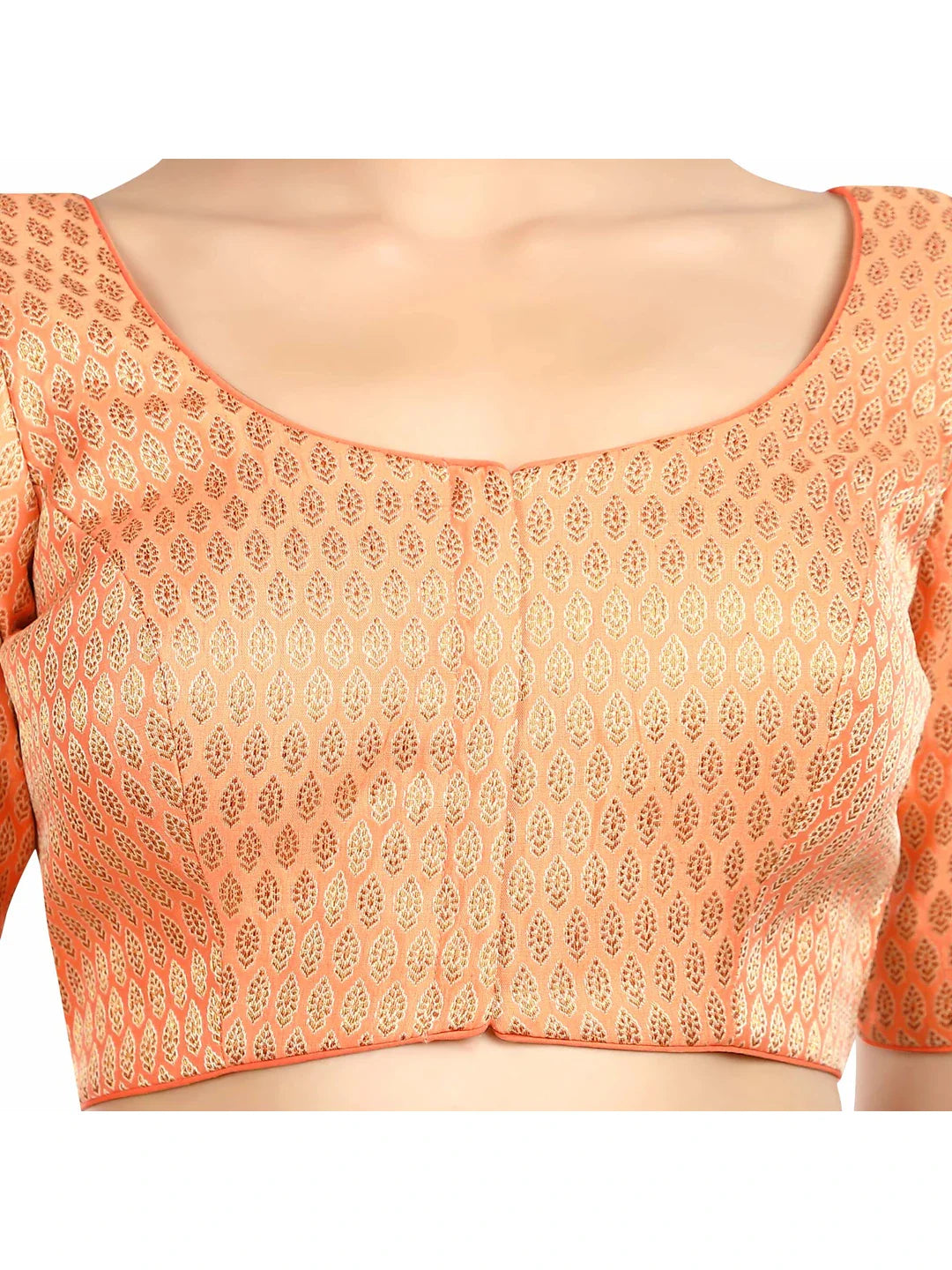 Brocade Peach Printed Blouse