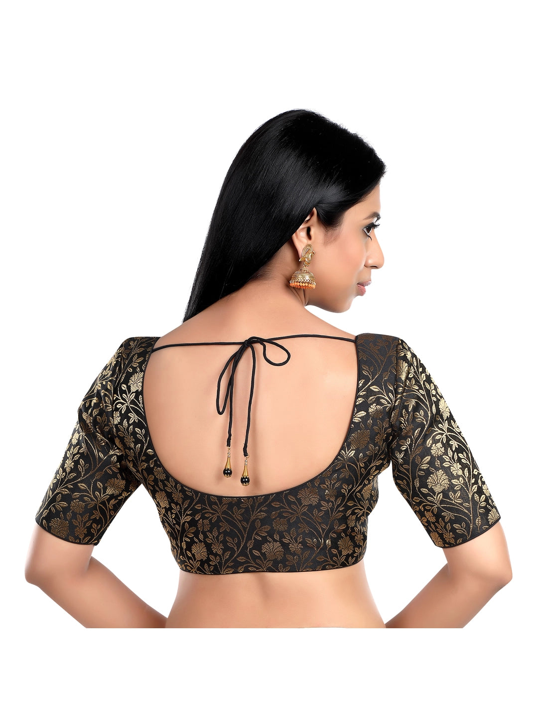 Black Floral Print Blouse