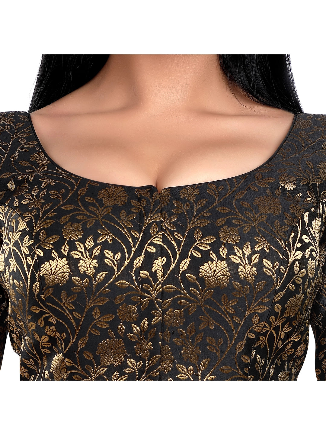 Black Floral Print Blouse