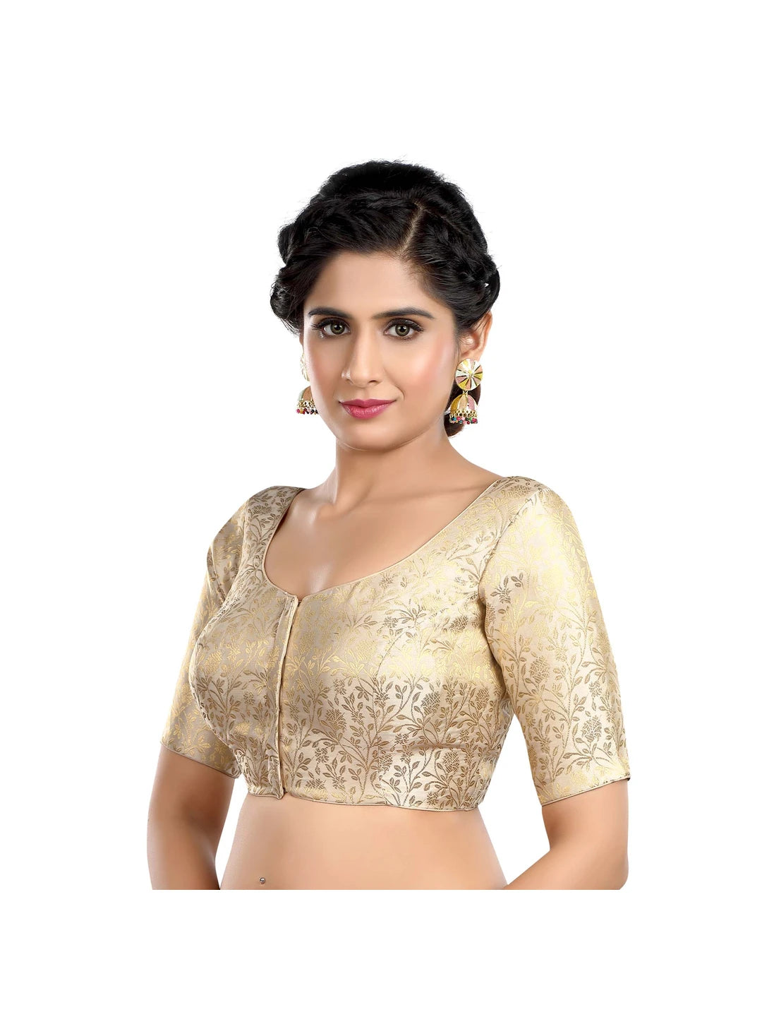 Cream Floral Print Blouse