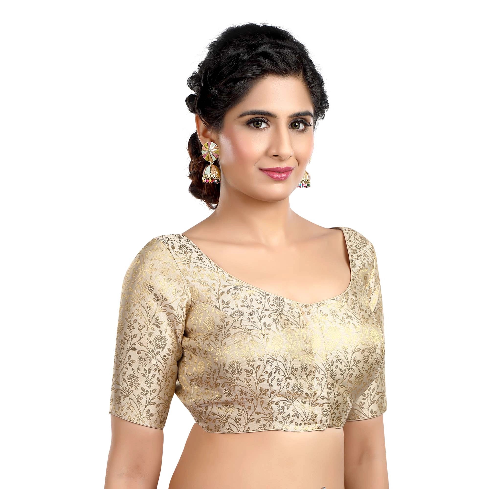 Cream Floral Print Blouse