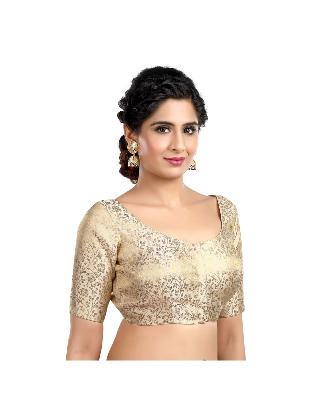 Cream Floral Print Blouse