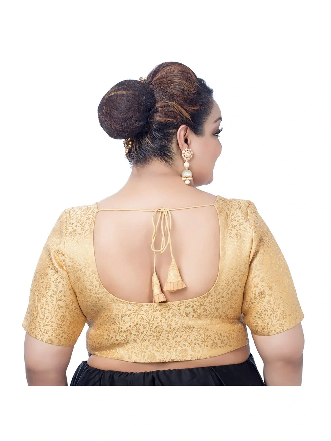 Golden Floral Print Blouse