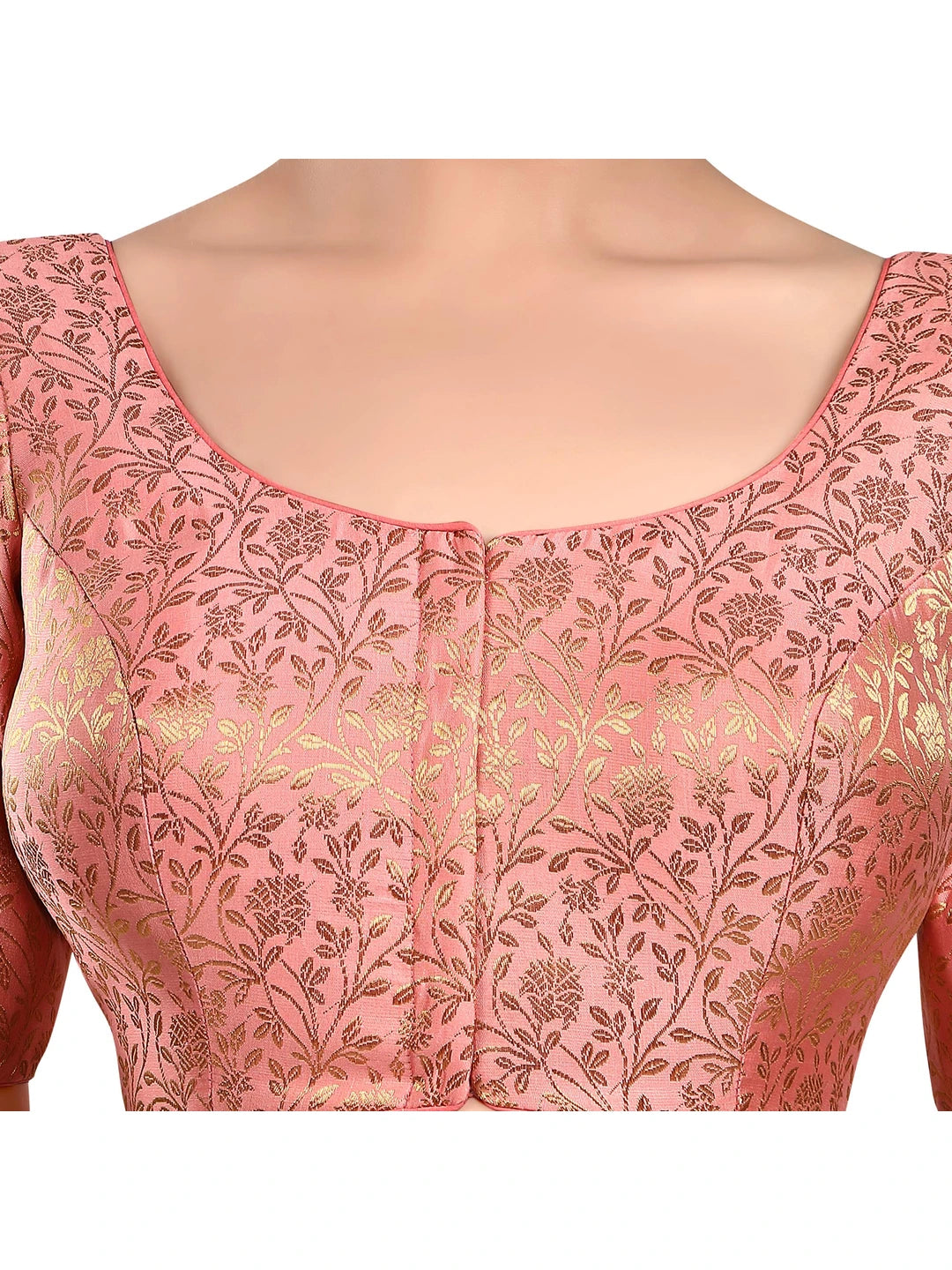 Peach Floral Print Blouse