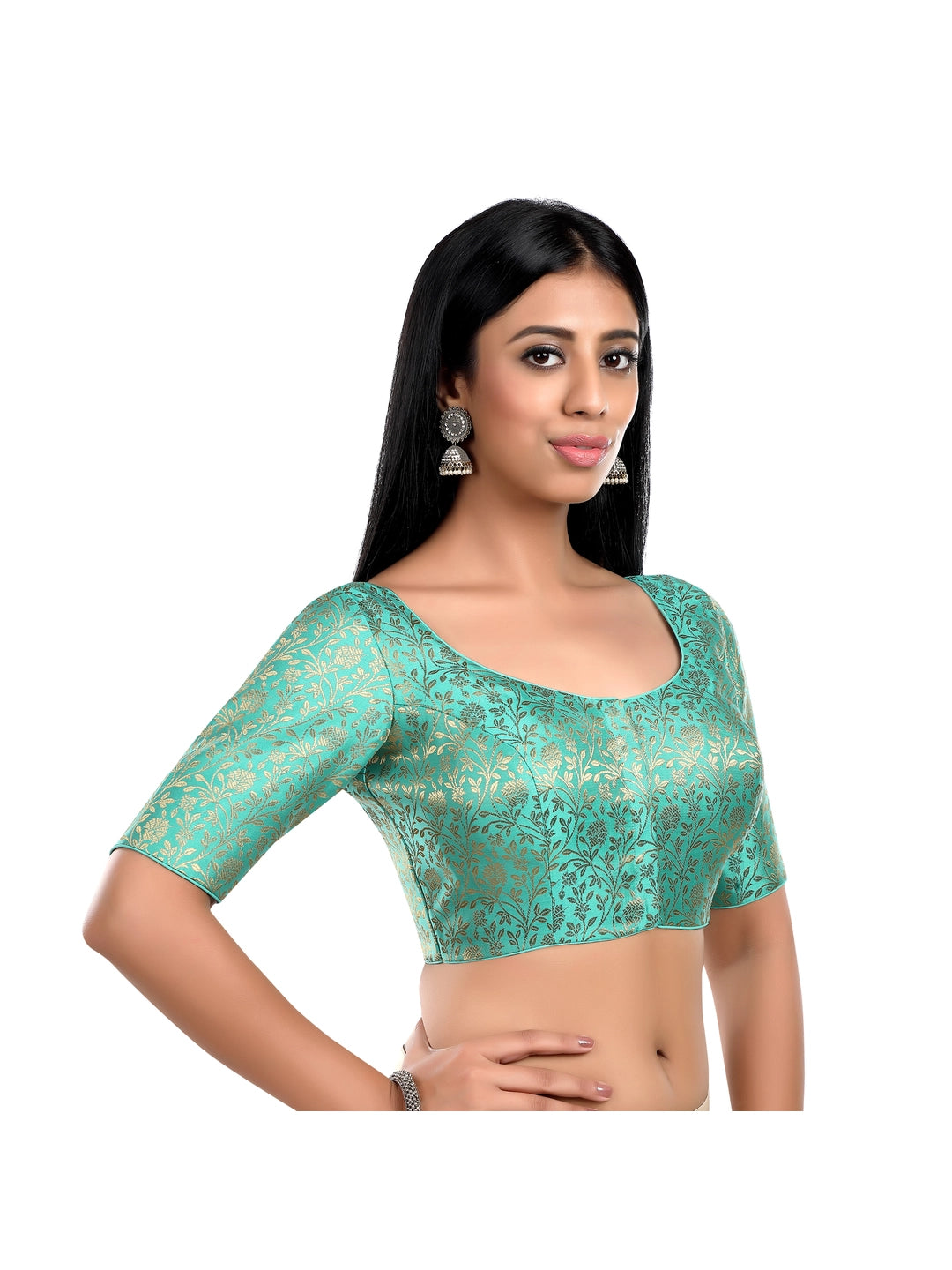 Pista Green Floral Print Blouse