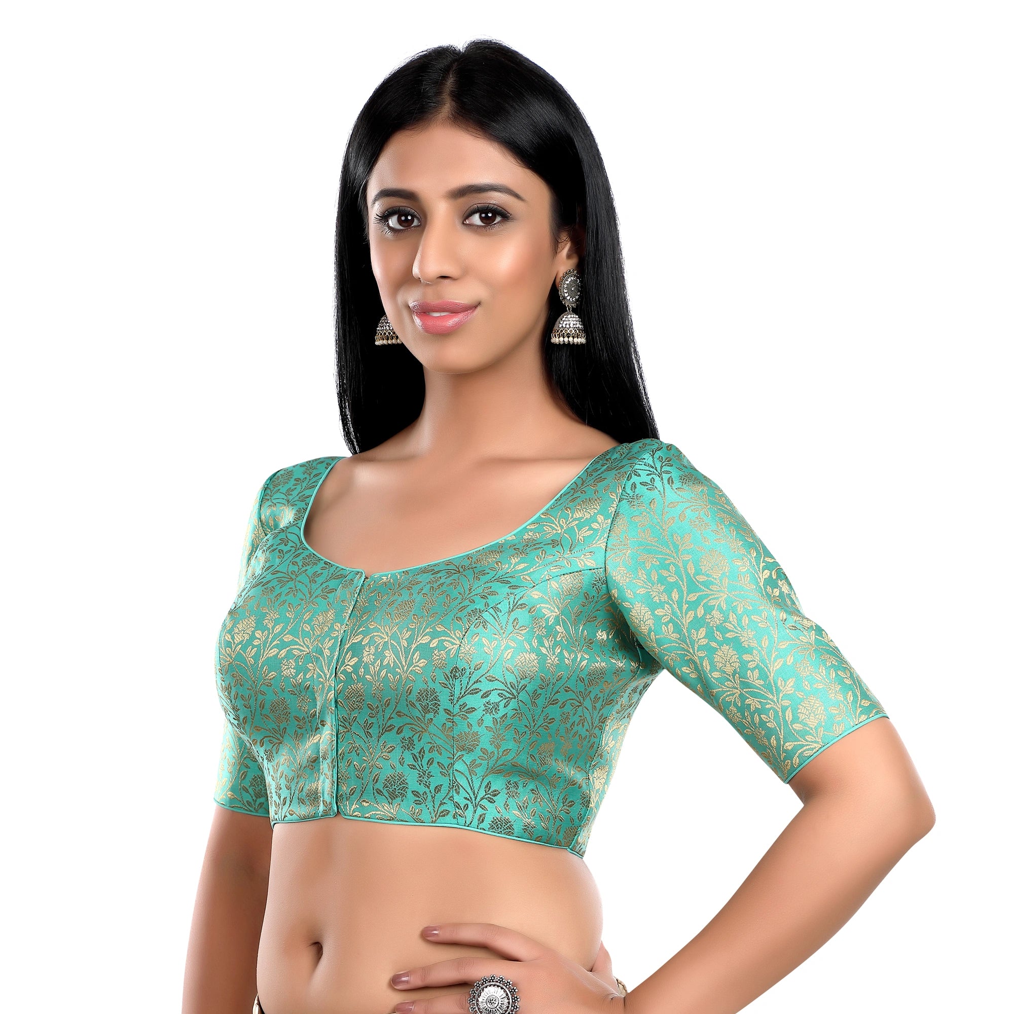 Pista Green Floral Print Blouse