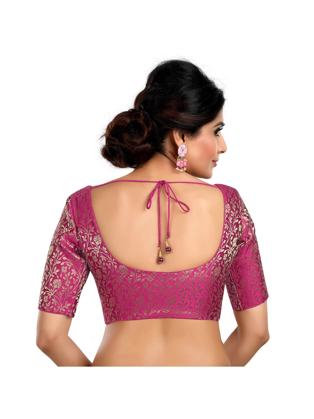 Purple Floral Print Blouse