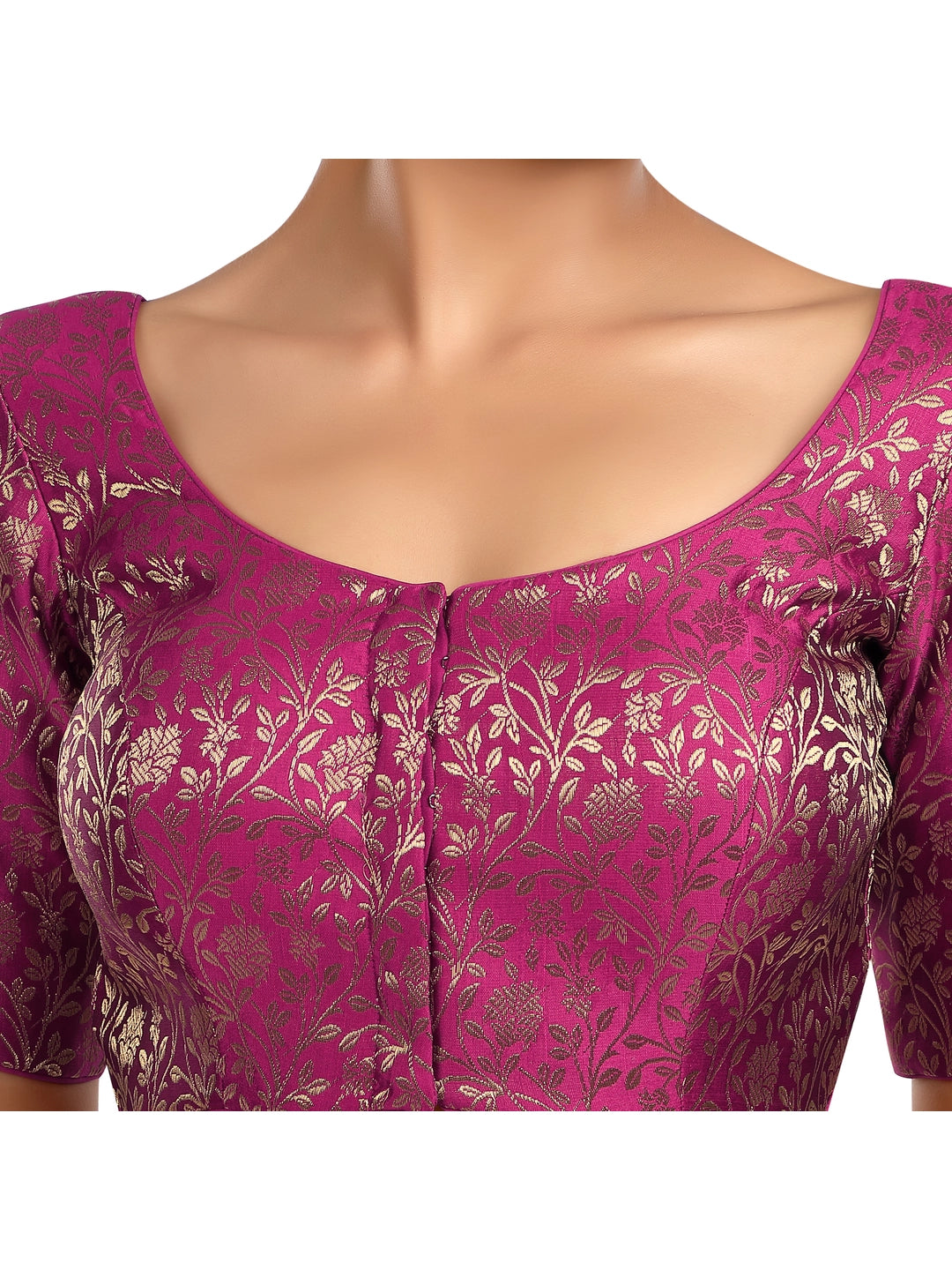 Purple Floral Print Blouse