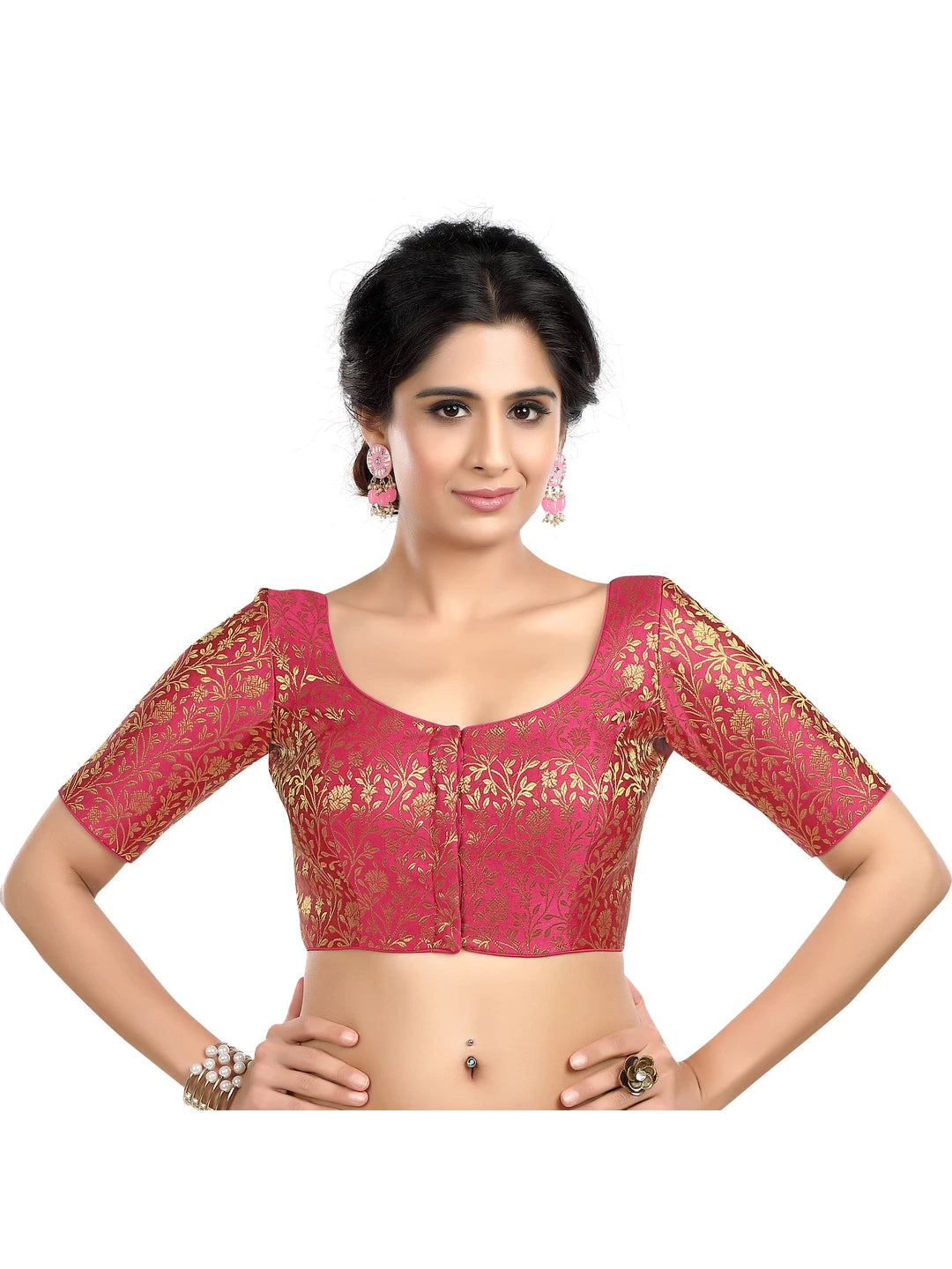 Rani Pink Floral Print Blouse