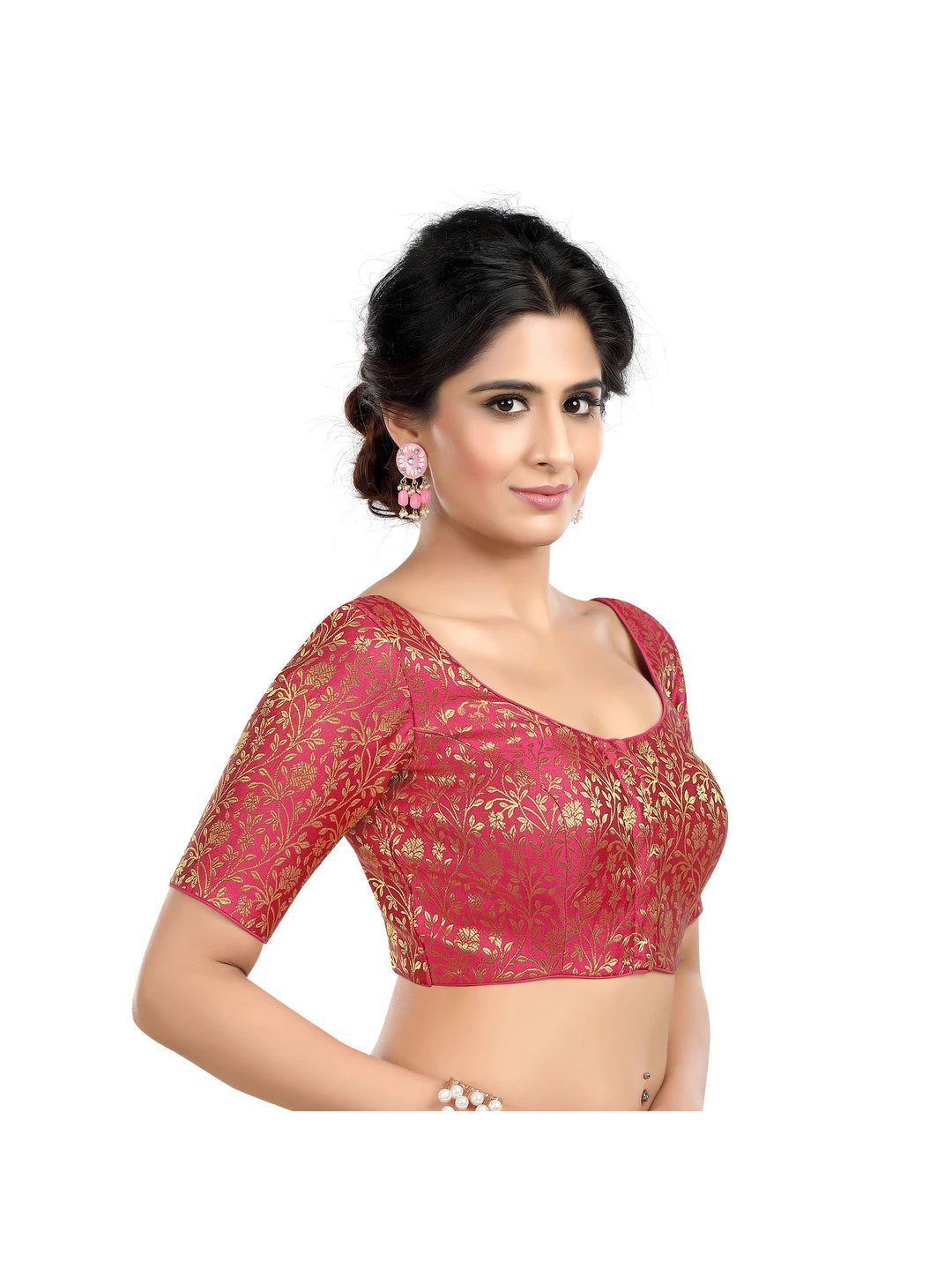 Rani Pink Floral Print Blouse