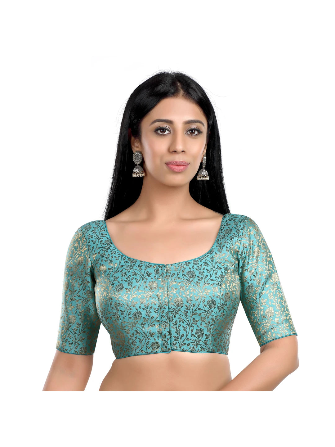 Sky Blue Floral Print Blouse