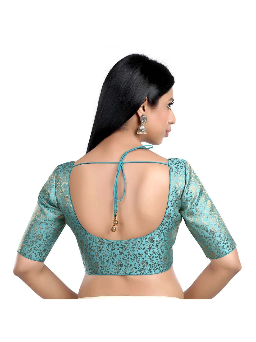 Sky Blue Floral Print Blouse