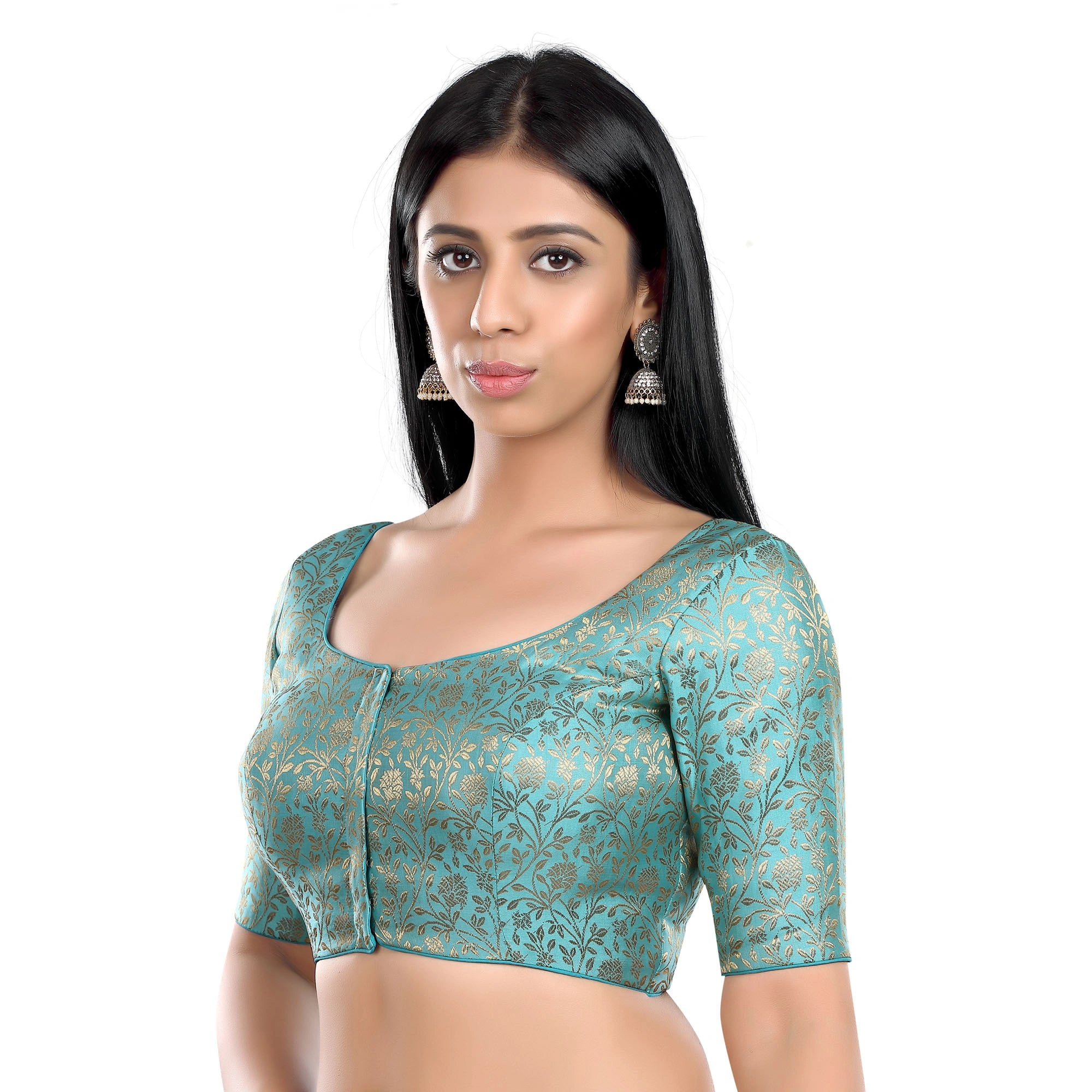 Sky Blue Floral Print Blouse