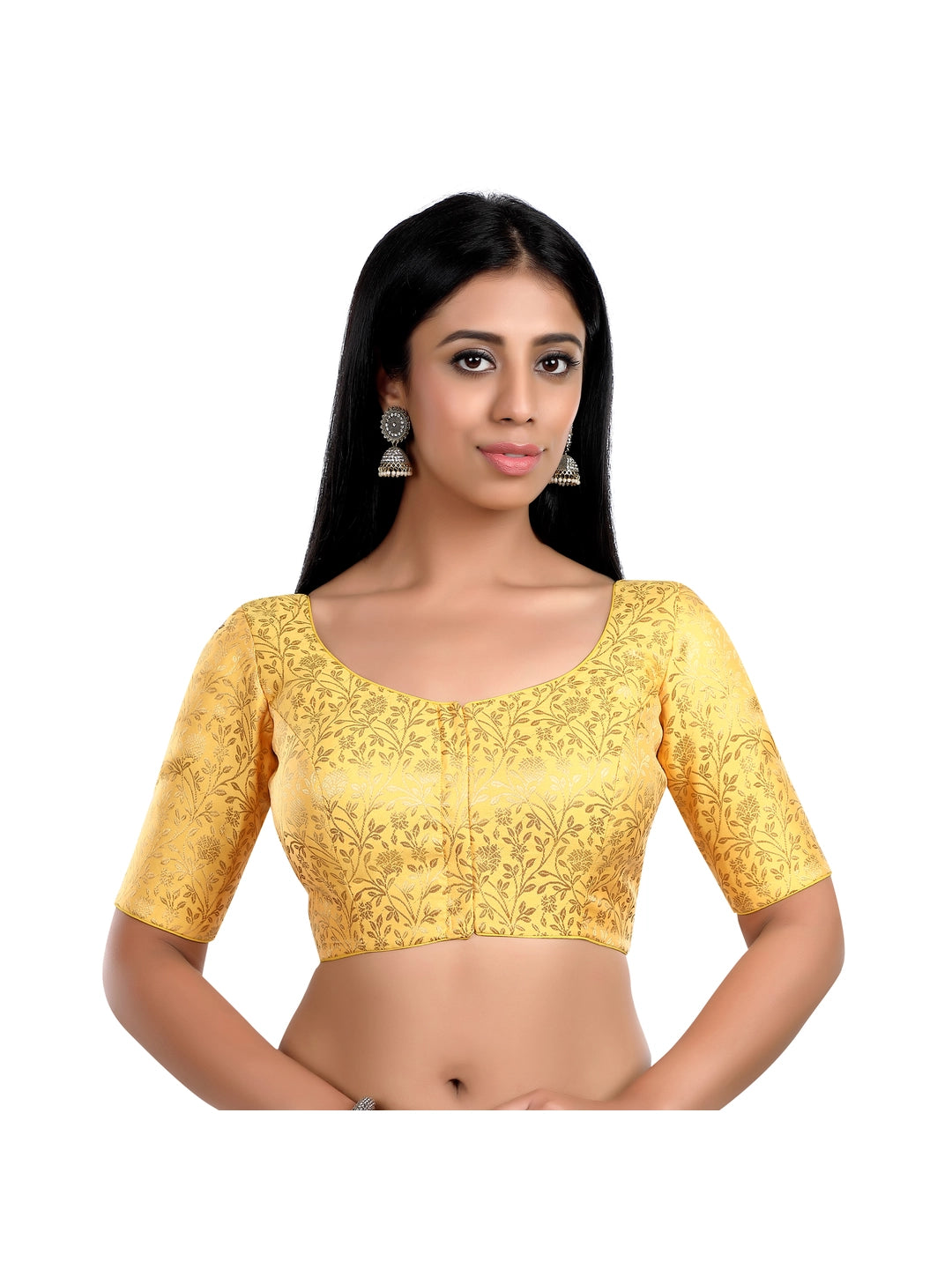 Yellow Floral Print Blouse