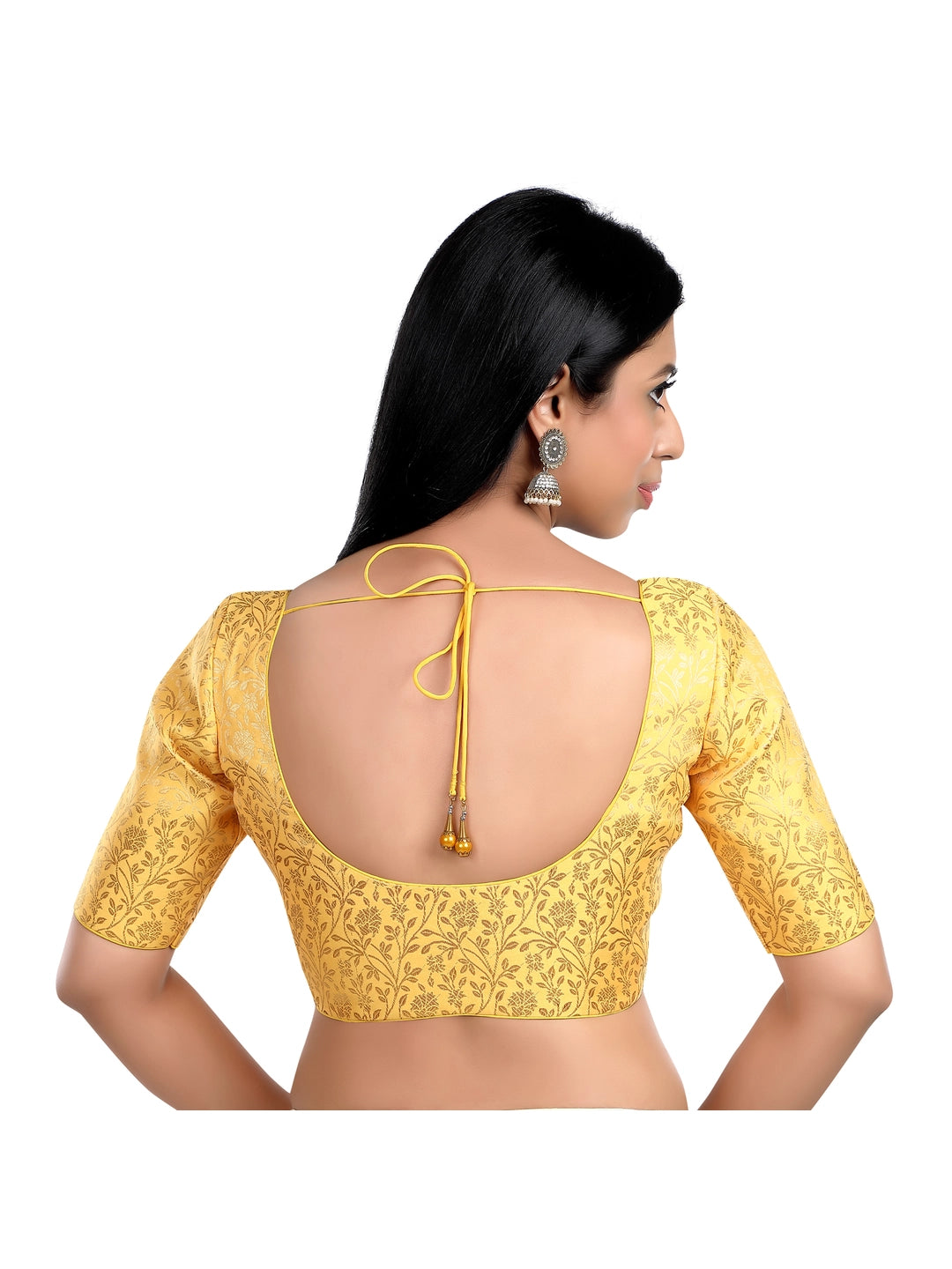 Yellow Floral Print Blouse