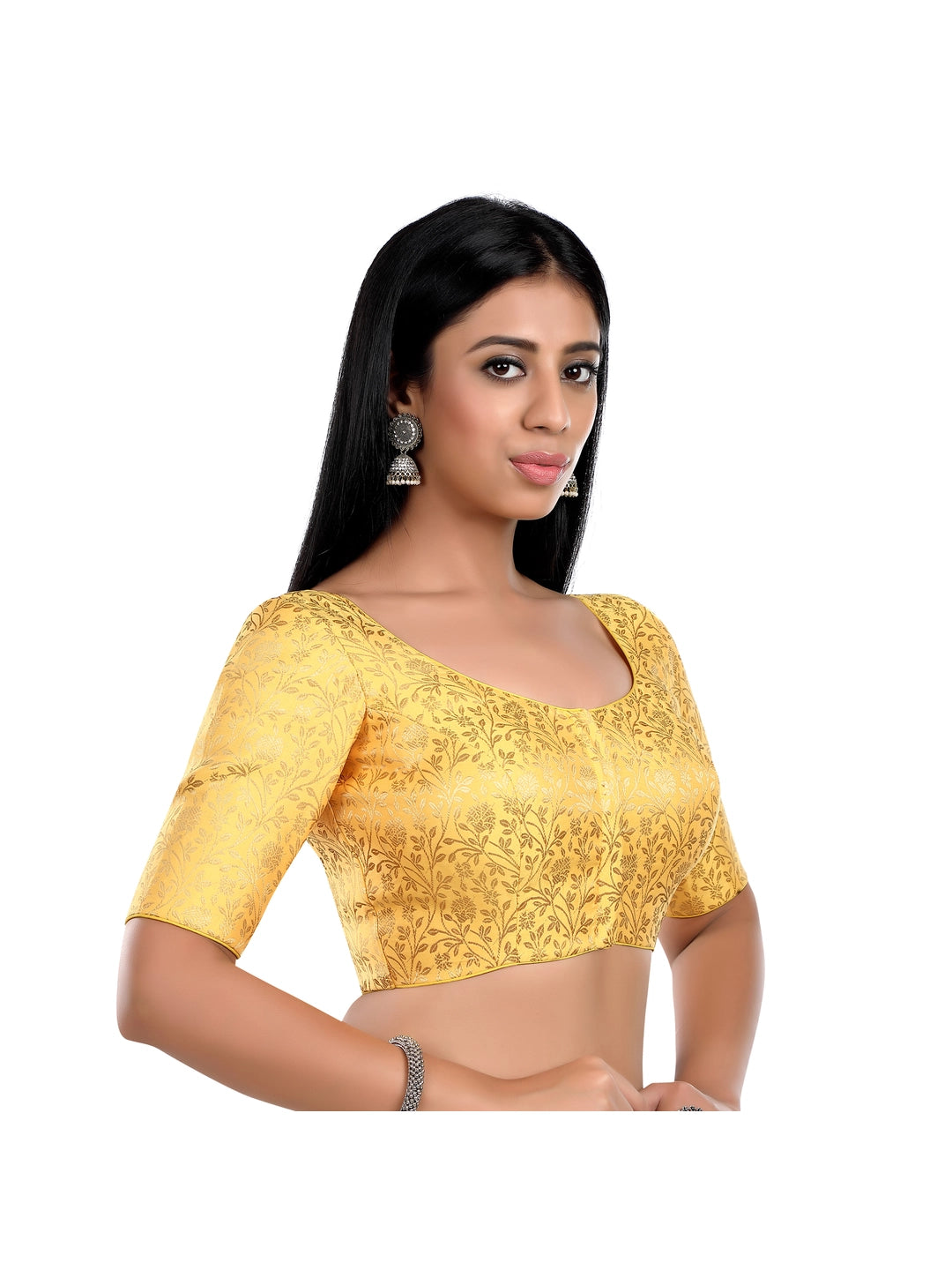 Yellow Floral Print Blouse