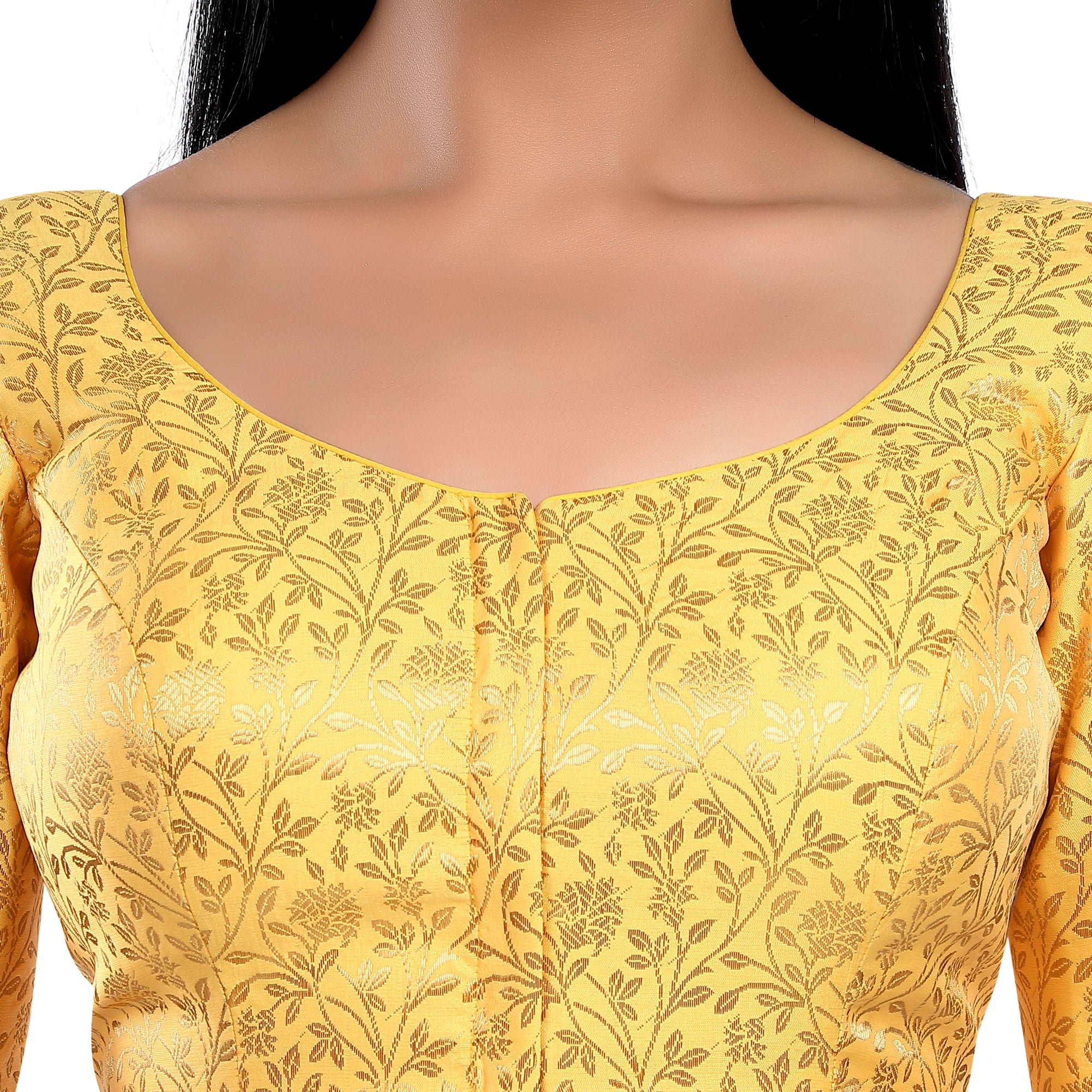 Yellow Floral Print Blouse