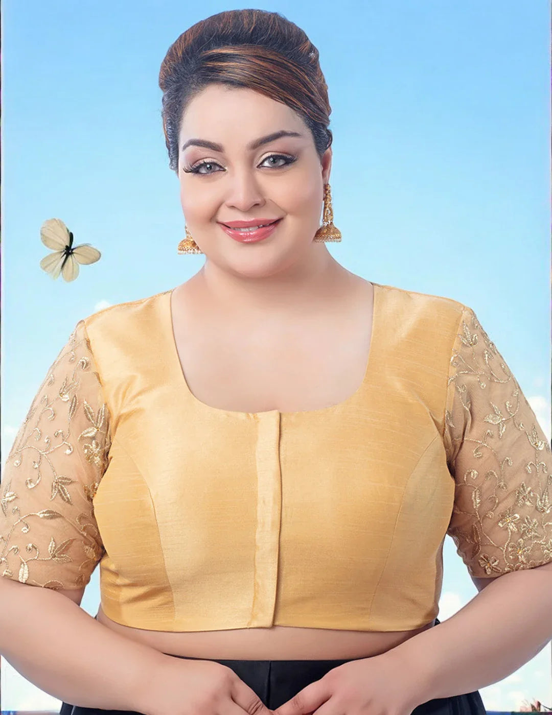 Luxurious Gold Silk Blouse