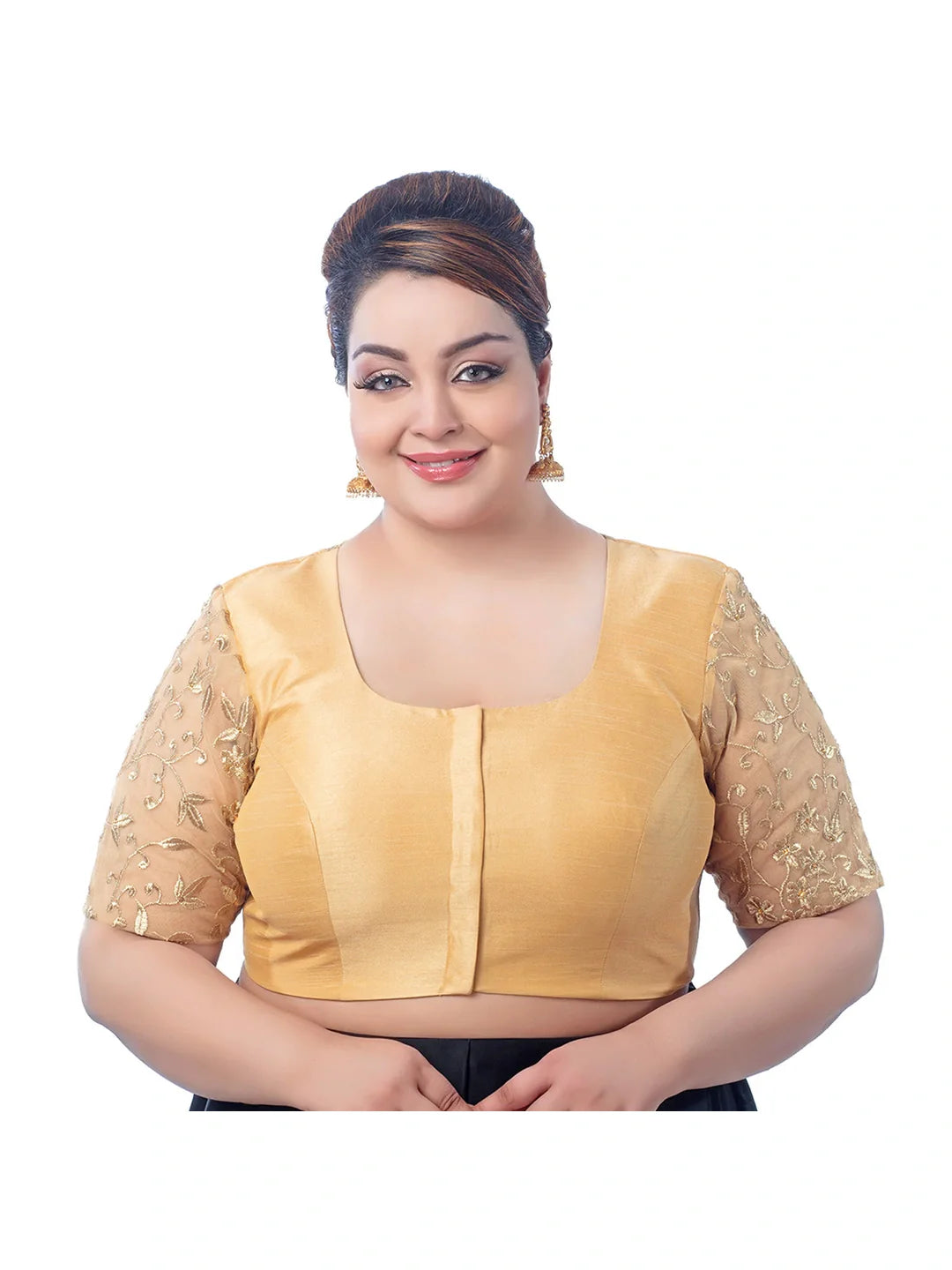 Luxurious Gold Silk Blouse