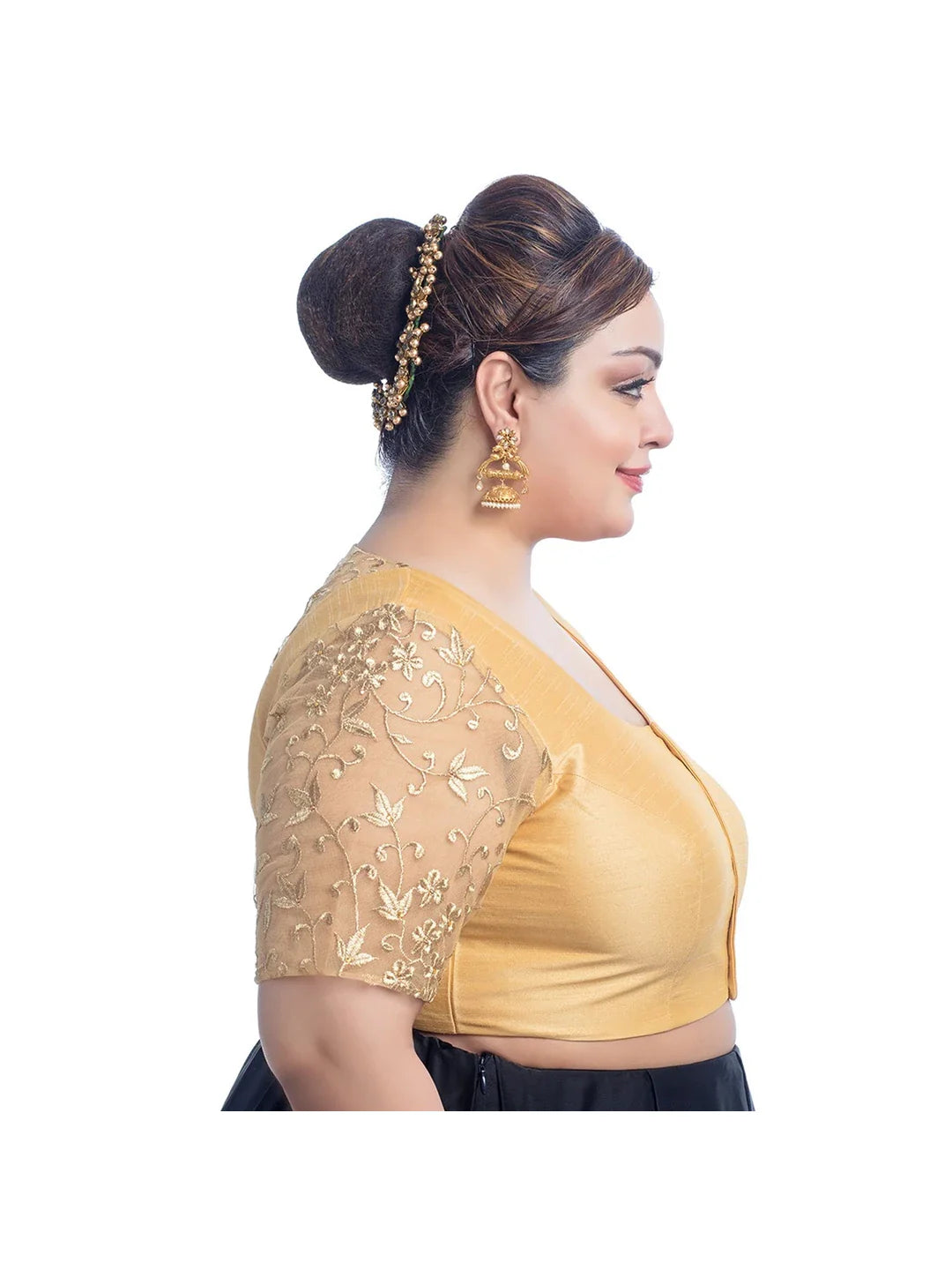 Luxurious Gold Silk Blouse