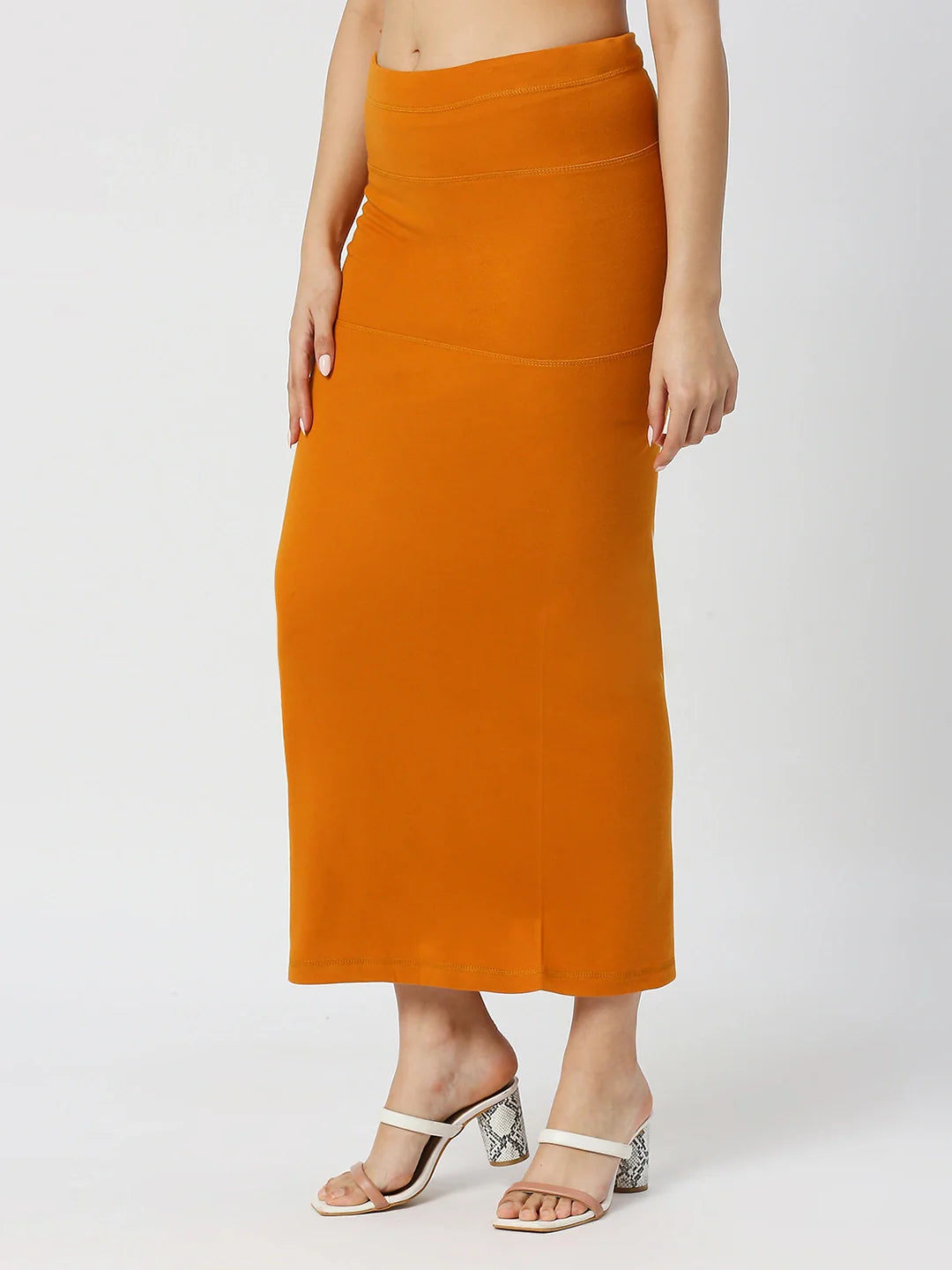 Cotton Lycra Tangerine Orange Shapewear