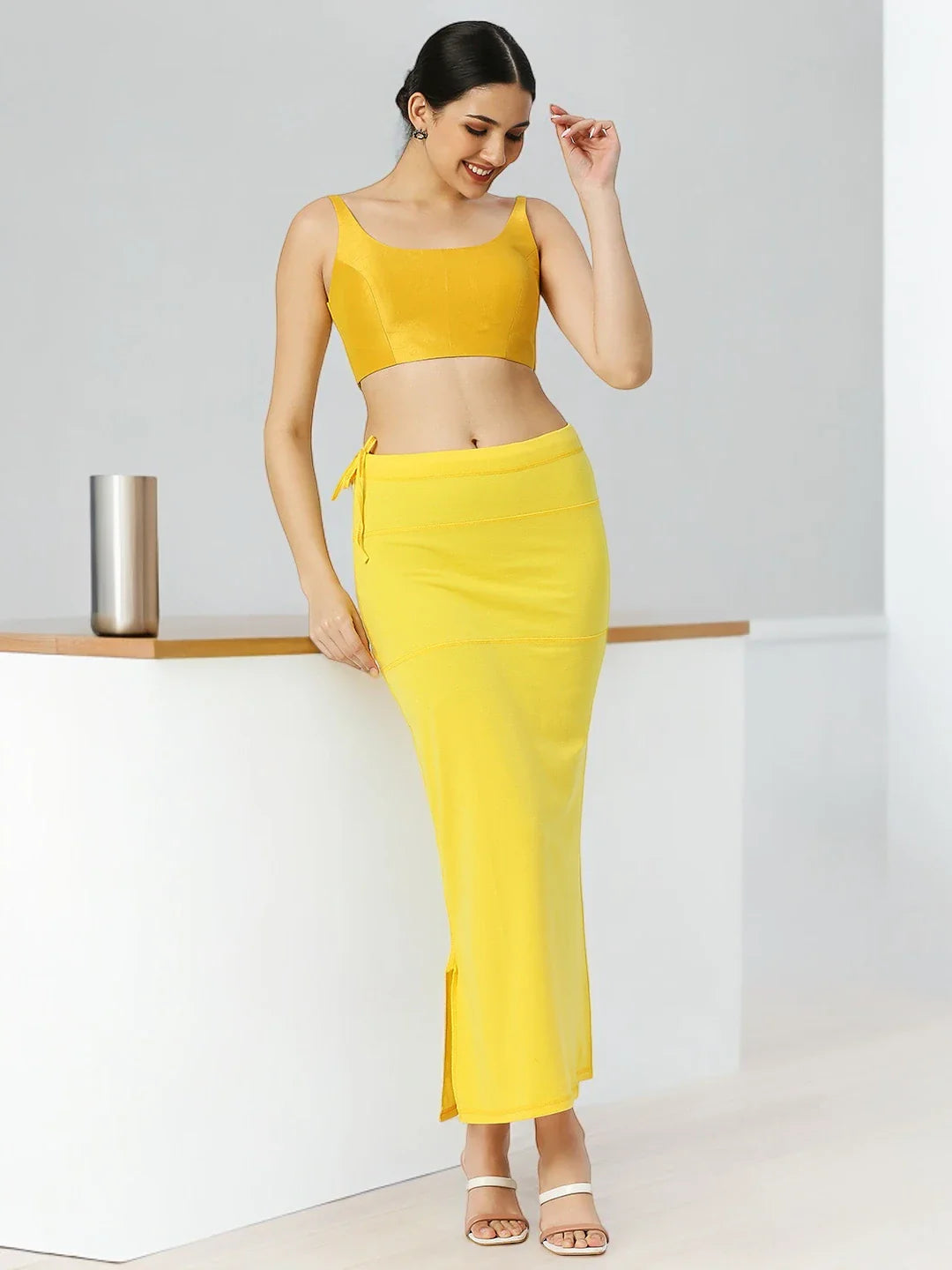 Cotton Lycra Yellow Shapewear