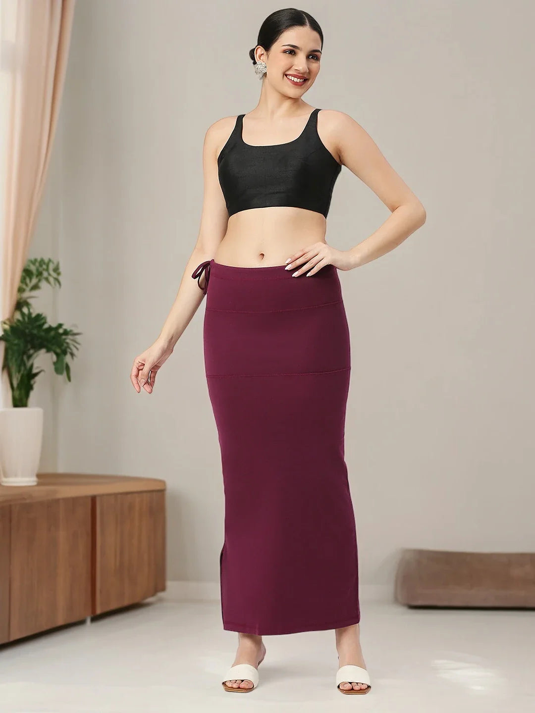 Cotton Lycra Wine Shapewear