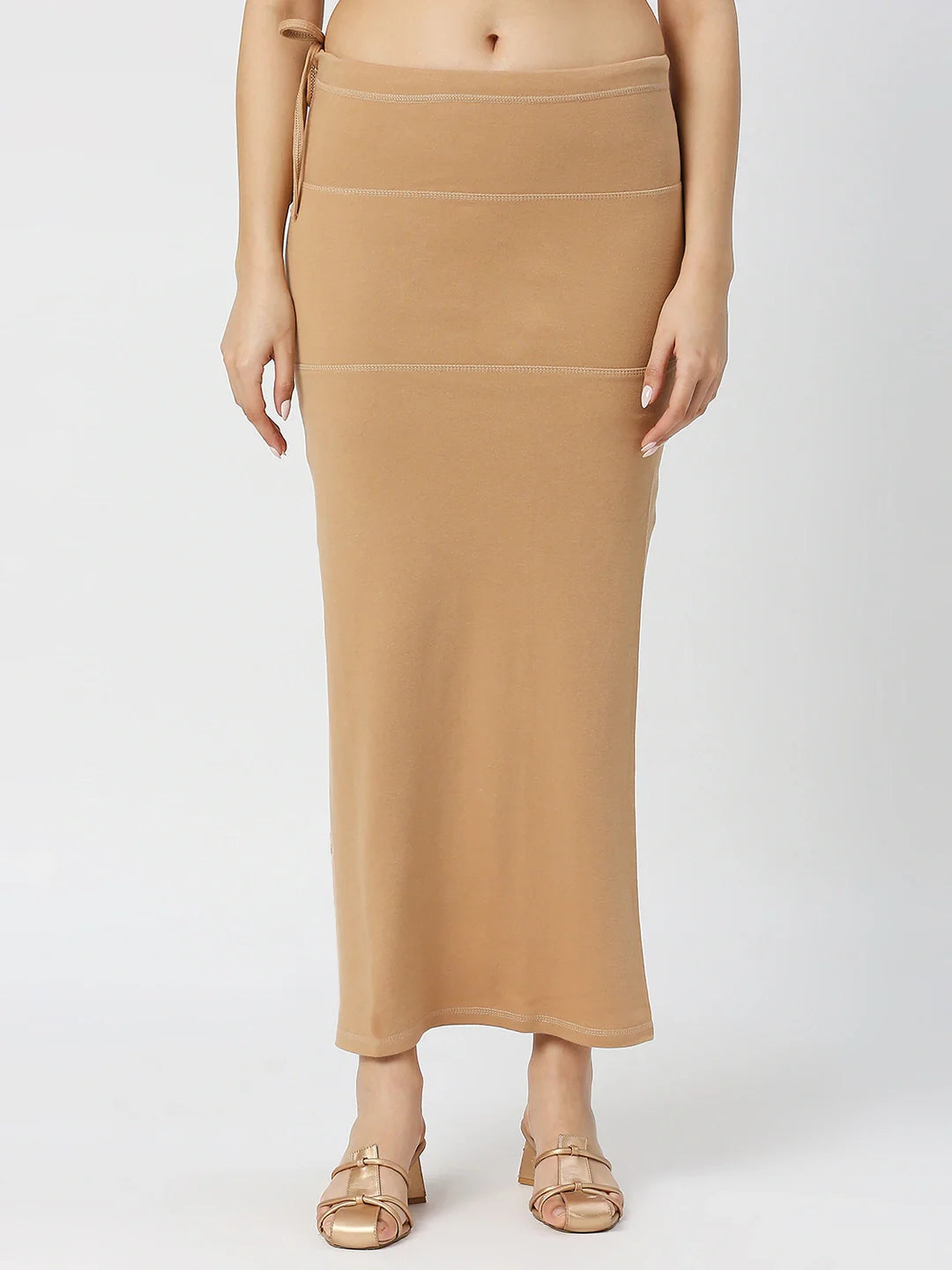 Cotton Lycra Camel Brown Shapewear