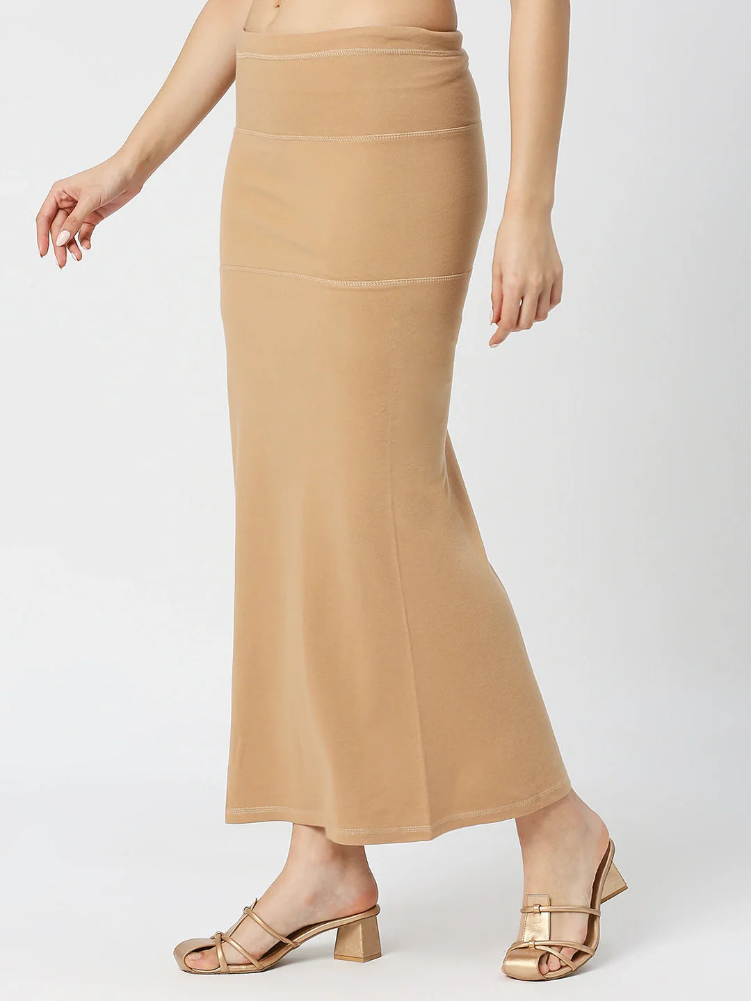 Cotton Lycra Camel Brown Shapewear