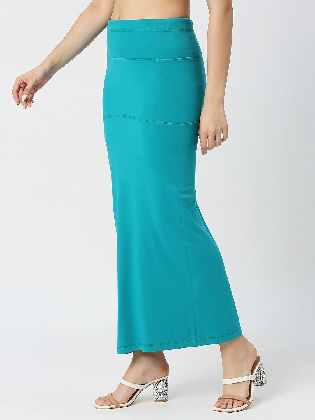 Cotton Lycra Peacock Blue Shapewear