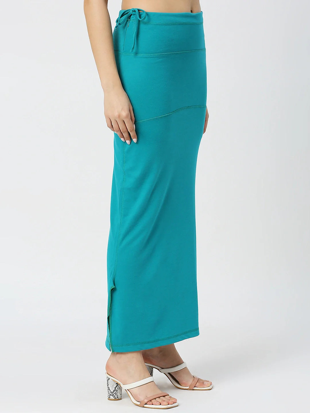 Cotton Lycra Peacock Blue Shapewear