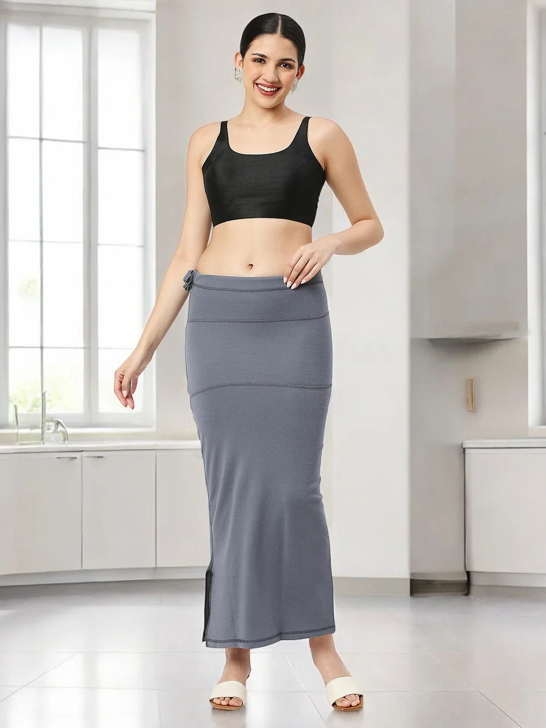 Cotton Lycra Charcoal Grey Shapewear