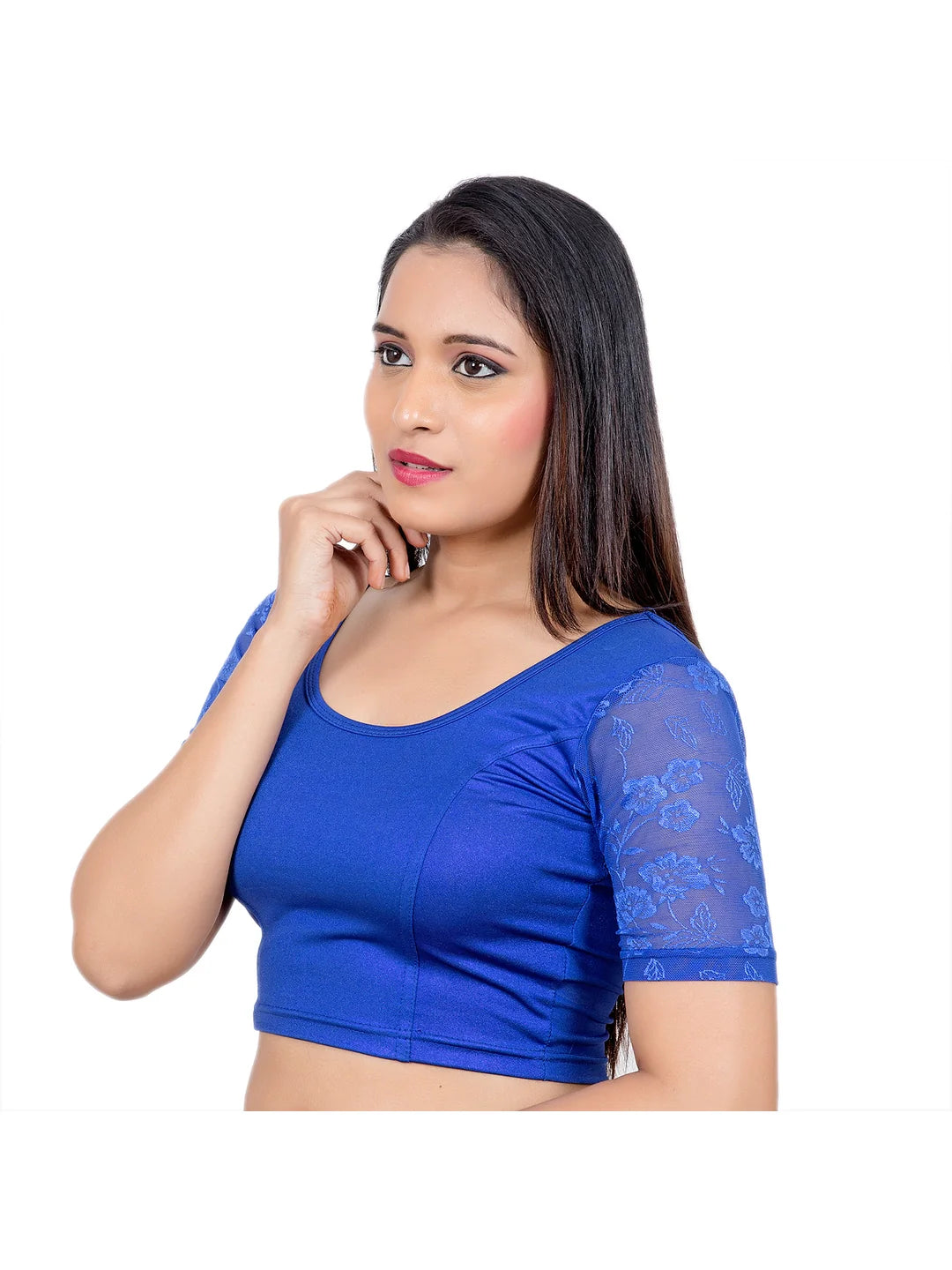 Royal Blue Lycra Blouse