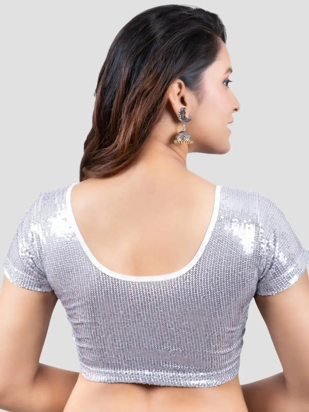 Silver Sparkle Sequin Lycra