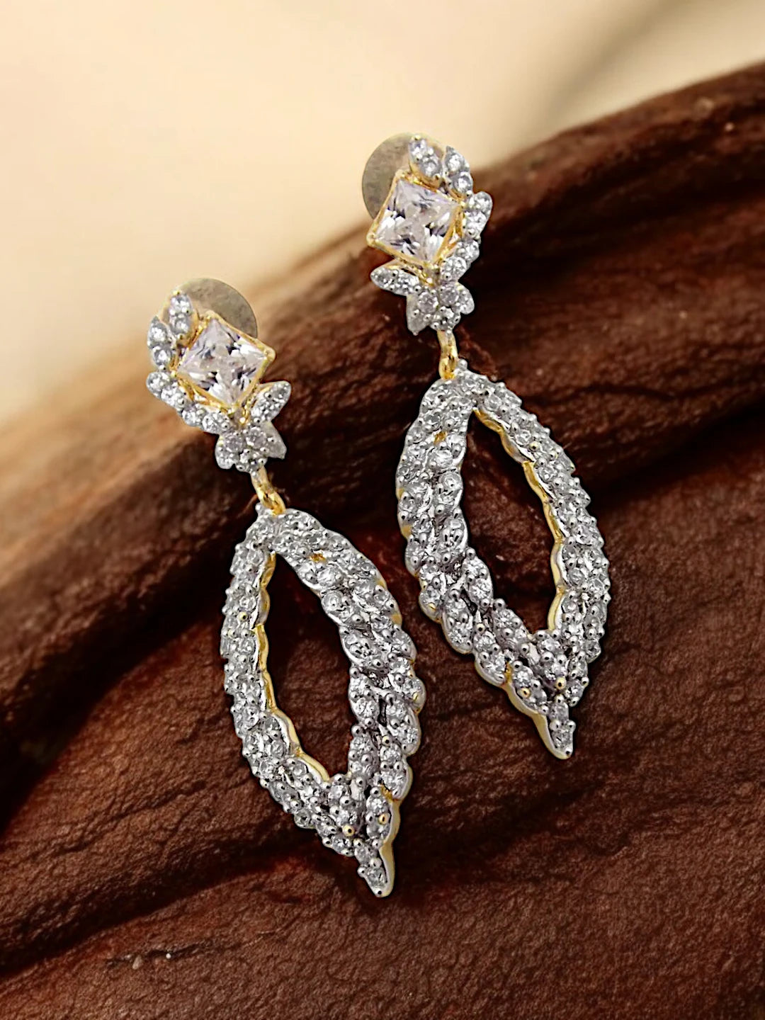 American Diamond Drop Earrings