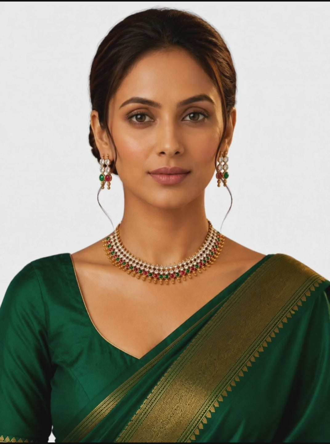 Multicolor Classy Gold Plated Necklace Set